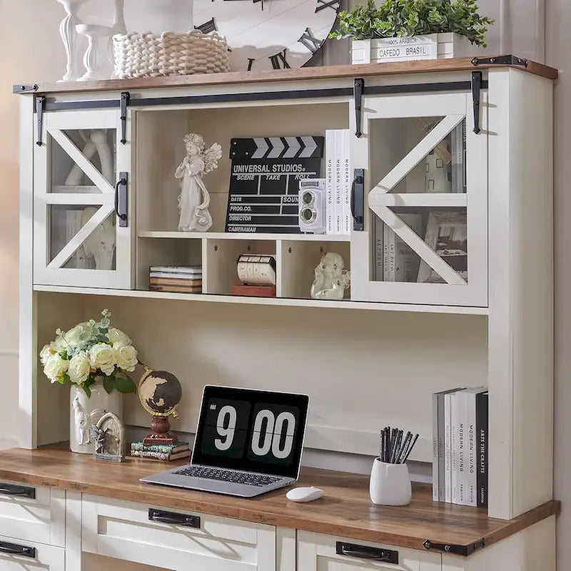 42" Farmhouse Desk Hutch