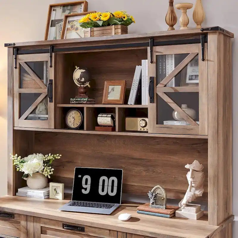 42" Farmhouse Desk Hutch