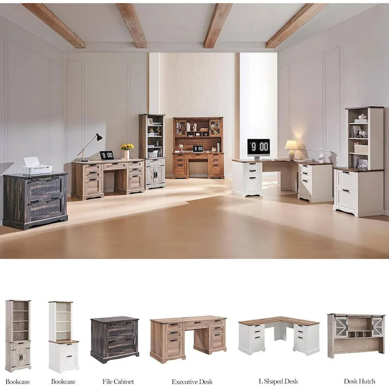 Meuble de rangement 42" pour bureau rustique