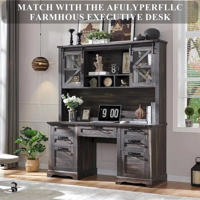 Meuble de rangement 42" pour bureau rustique
