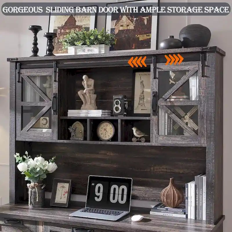 Meuble de rangement 42" pour bureau rustique