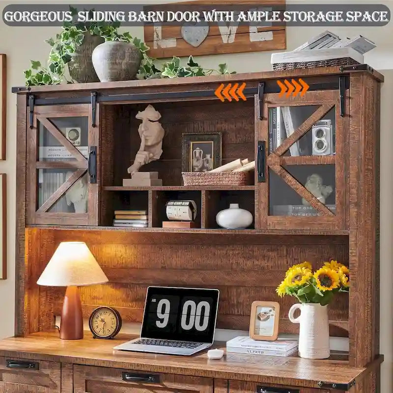 Meuble de rangement 42" pour bureau rustique