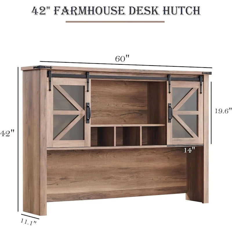 Meuble de rangement 42" pour bureau rustique
