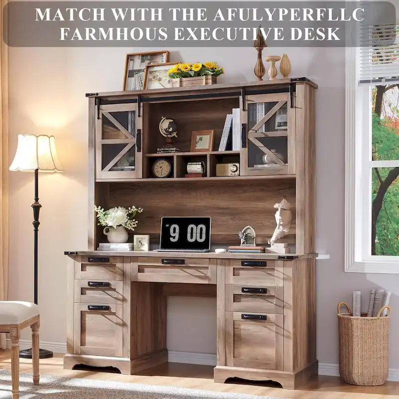 Meuble de rangement 42" pour bureau rustique