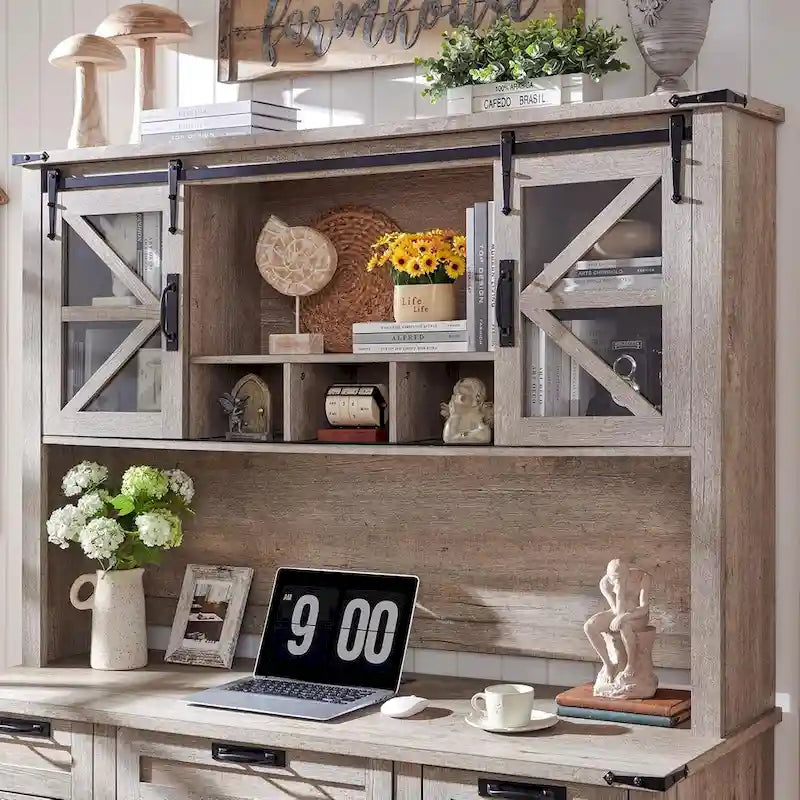 Meuble de rangement 42" pour bureau rustique