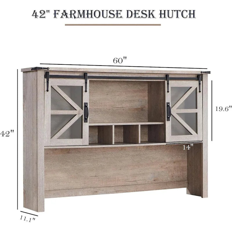 Meuble de rangement 42" pour bureau rustique