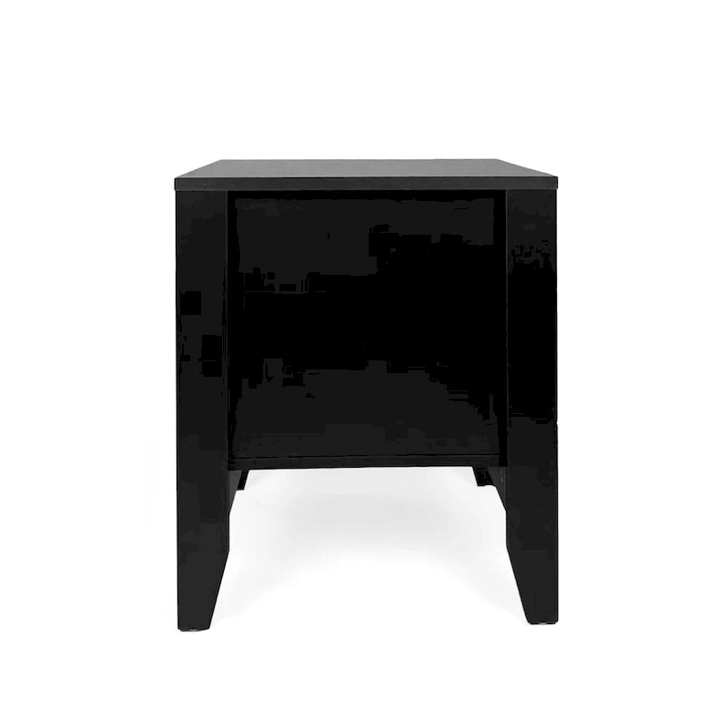 Faux Wood Nightstand with Drawer