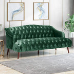 Canapé en velours capitonné Adelia Modern Glam