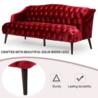 Canapé en velours capitonné Adelia Modern Glam