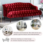 Canapé en velours capitonné Adelia Modern Glam
