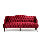 Canapé en velours capitonné Adelia Modern Glam