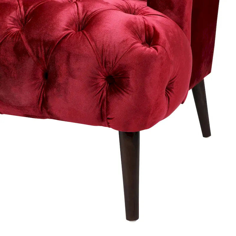 Canapé en velours capitonné Adelia Modern Glam