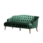 Canapé en velours capitonné Adelia Modern Glam