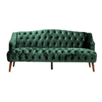 Canapé en velours capitonné Adelia Modern Glam