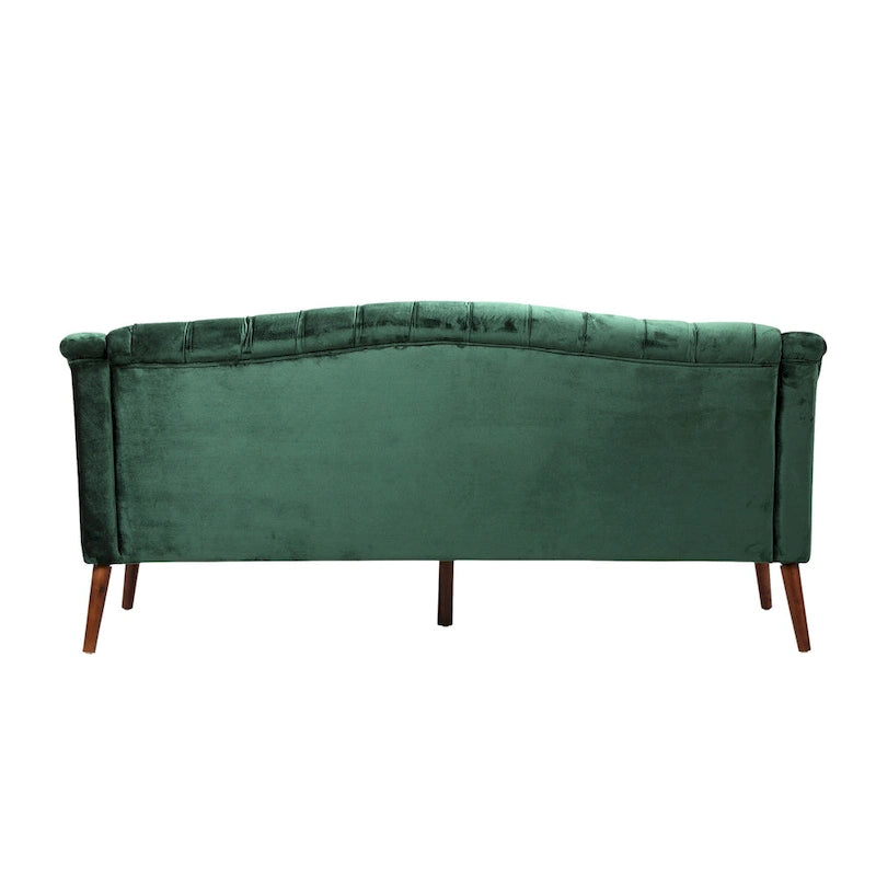 Canapé en velours capitonné Adelia Modern Glam