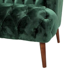 Canapé en velours capitonné Adelia Modern Glam