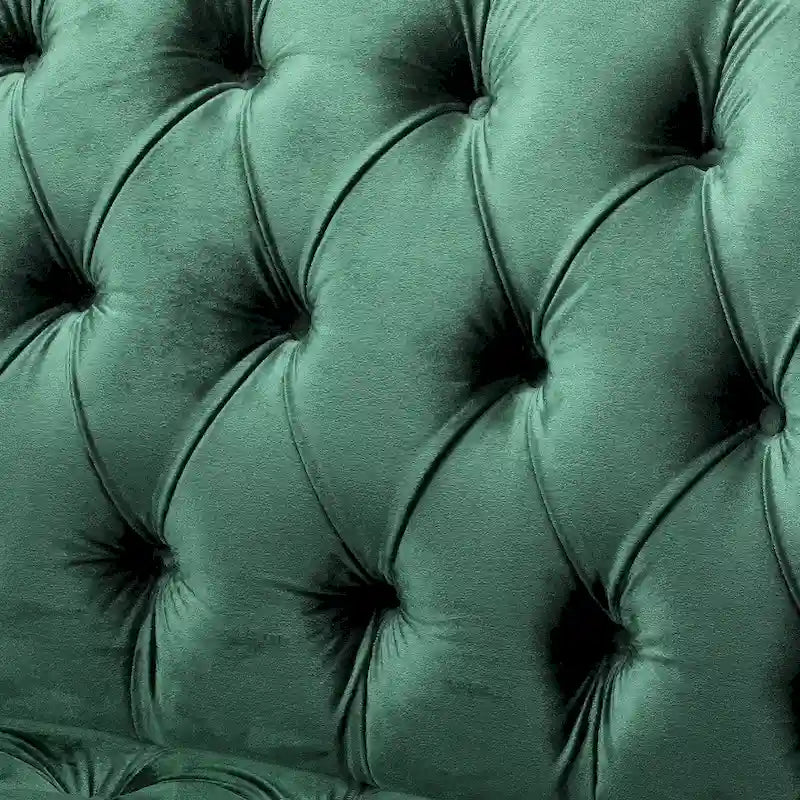 Canapé en velours capitonné Adelia Modern Glam