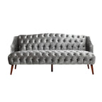 Canapé en velours capitonné Adelia Modern Glam