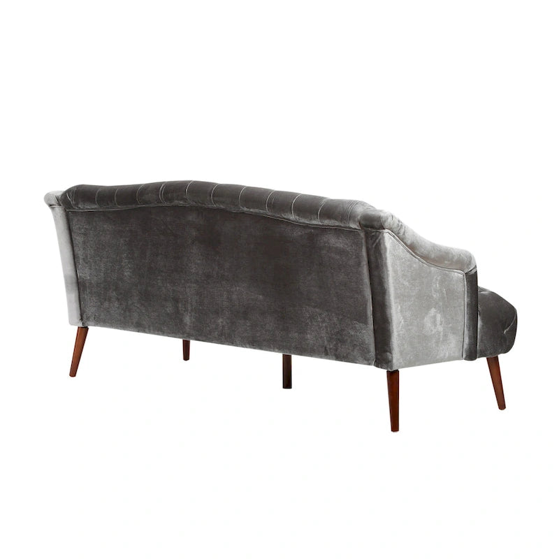 Canapé en velours capitonné Adelia Modern Glam