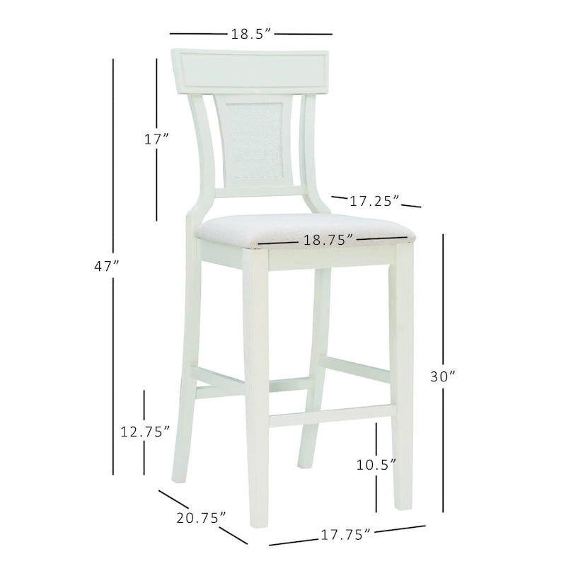Tabouret de bar de ferme en rotin tressé à la main