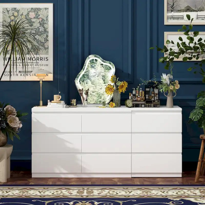 Meuble TV/bureau/commode/chiffonnier blanc modulable