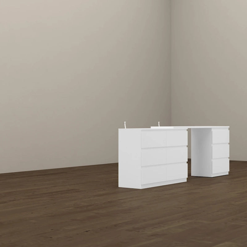 Meuble TV/bureau/commode/chiffonnier blanc modulable