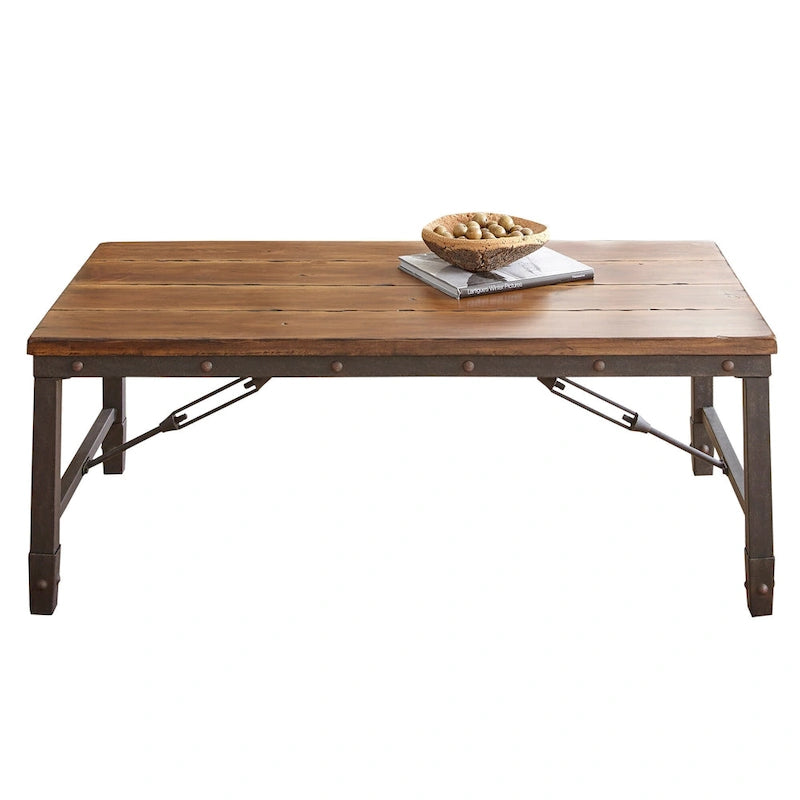 Table basse industrielle naturelle Steve Silver Gatling