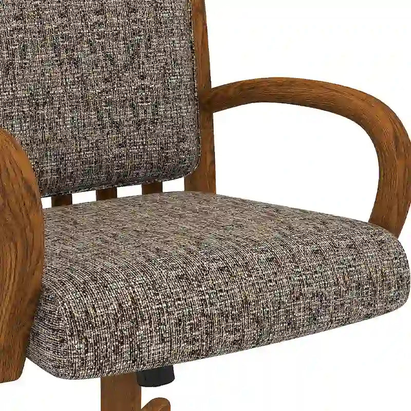 Darell Caster Dining Chair in Chestnut Finish