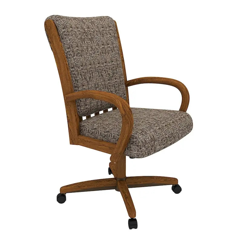 Chaise de salle à manger Darell Caster au fini châtaigne