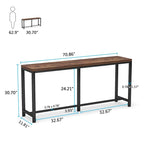 Console extra longue de 180 cm pour canapé, table d'entrée étroite