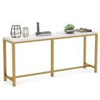 Console extra longue de 180 cm pour canapé, table d'entrée étroite