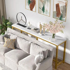 Console extra longue de 180 cm pour canapé, table d'entrée étroite