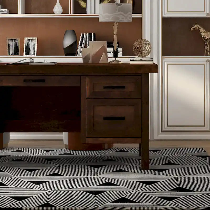 Bureau de direction Sausalito 71 po, aucun assemblage requis, finition Whiskey