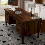 Bureau de direction Sausalito 71 po, aucun assemblage requis, finition Whiskey