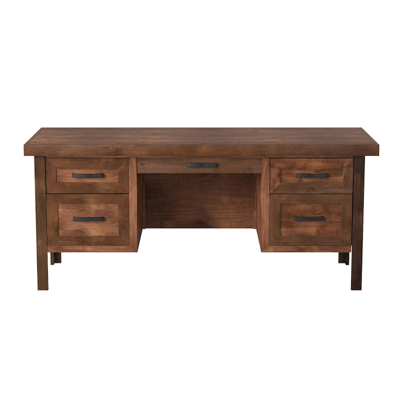 Bureau de direction Sausalito 71 po, aucun assemblage requis, finition Whiskey