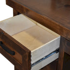 Bureau de direction Sausalito 71 po, aucun assemblage requis, finition Whiskey