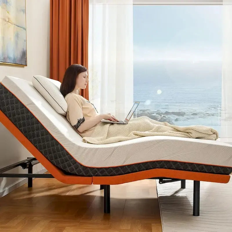 Cadre de lit réglable avec massage
