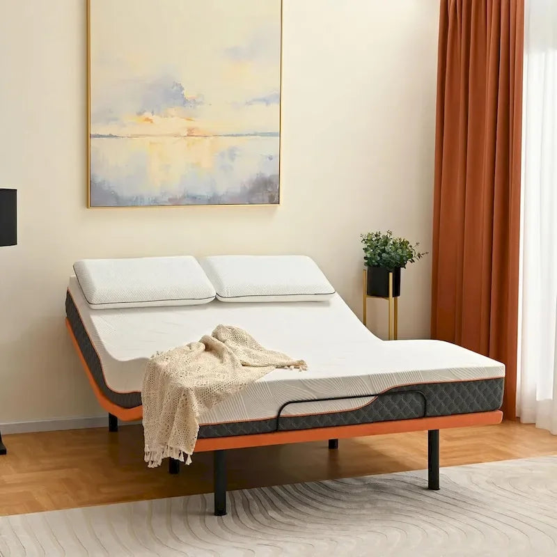 Cadre de lit réglable avec massage