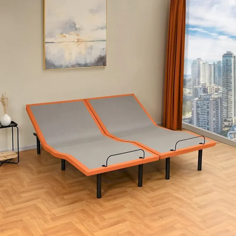 Cadre de lit réglable avec massage