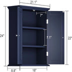Armoire murale de salle de bain - 8P x 21,1L x 24H