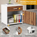 Bureau de direction de 180 cm avec classeur Grand bureau de direction d'angle en L Bureau d'ordinateur