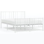 Cadre de lit en métal avec tête de lit, sans matelas
