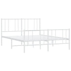 Cadre de lit en métal avec tête de lit, sans matelas