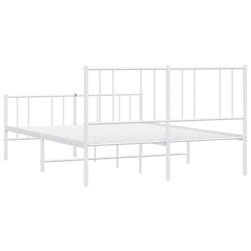Cadre de lit en métal avec tête de lit, sans matelas