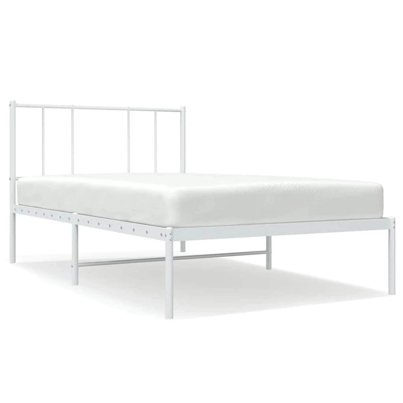 Cadre de lit en métal avec tête de lit, sans matelas