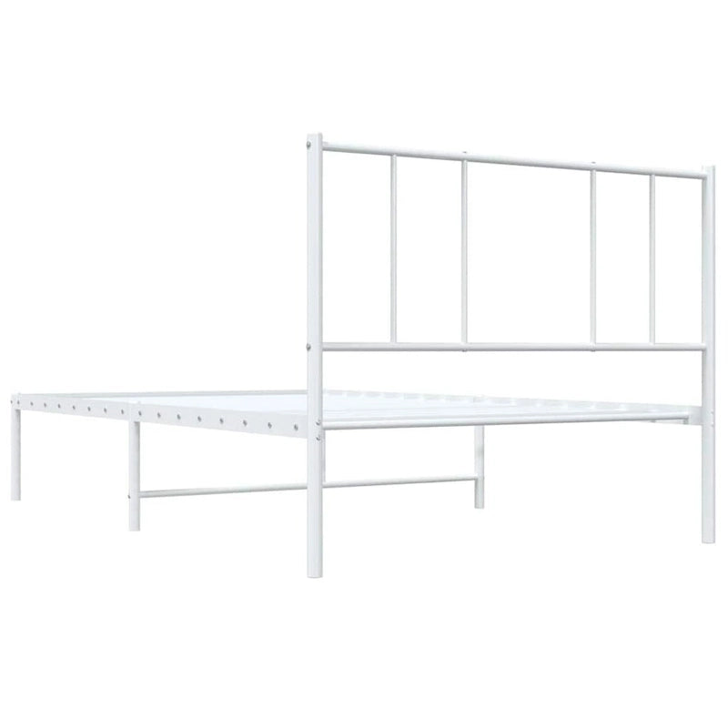 Cadre de lit en métal avec tête de lit, sans matelas