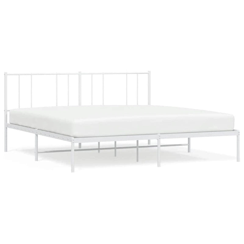Cadre de lit en métal avec tête de lit, sans matelas