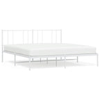Cadre de lit en métal avec tête de lit, sans matelas
