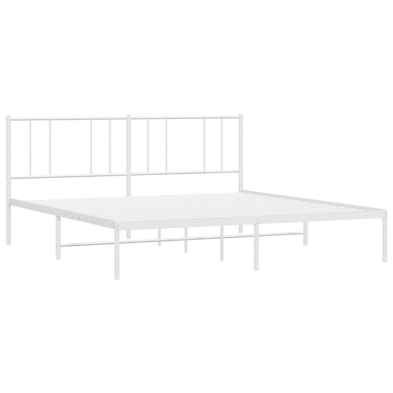 Cadre de lit en métal avec tête de lit, sans matelas