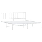 Cadre de lit en métal avec tête de lit, sans matelas
